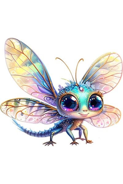 OEM Decorative Sticker, Dragonfly, Turquoise