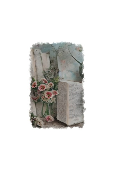 OEM Autocolant decorativ, flori, gri, 85 cm