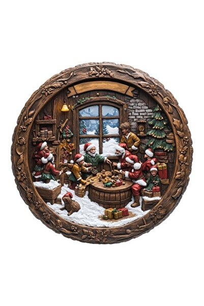 OEM Autocolant decorativ, Crăciun, Pregătire cadou, Maro