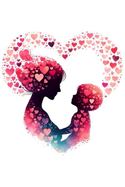 OEM Autocolant decorativ, Mamă și copil, Iubire necondiționată