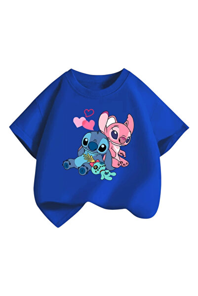 Bidani تيشيرت للأولاد بتصميم شخصية ستيتش الفضائية الكرتونية، أزرق، مقاسات من ...