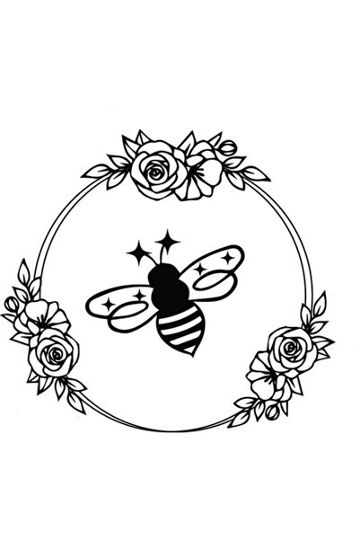 OEM Διακοσμητικό αυτοκόλλητο, μέλισσα, μαύρο, 66 εκ.