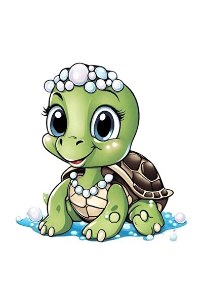 OEM Autocolant decorativ, broască țestoasă, verde