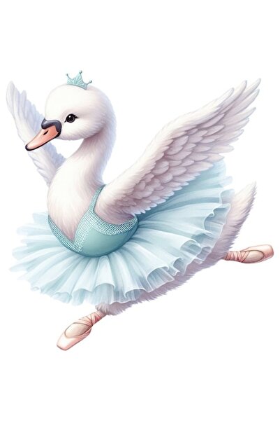 OEM Decorative Sticker, Ballerina Duck, White