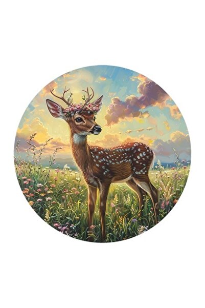 OEM Διακοσμητικό αυτοκόλλητο, ελάφι, καφέ