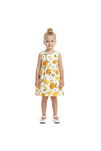 Bidani فستان أميرة كاجوال مطبوع تفاحة، ملون، من عمر سنتين إلى ست سنوات