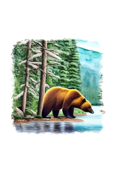 OEM Διακοσμητικό αυτοκόλλητο, Αρκουδάκι, Καφέ, 55 εκ.