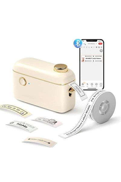 NiiMbot H1S Cream Termal Taşınabilir Bluetooth Etiket Yazıcısı