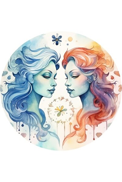 OEM Autocolant decorativ, Zodia Gemeni, Albastru