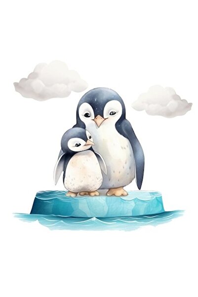 OEM Διακοσμητικό αυτοκόλλητο, Πιγκουίνοι, 62 εκ.