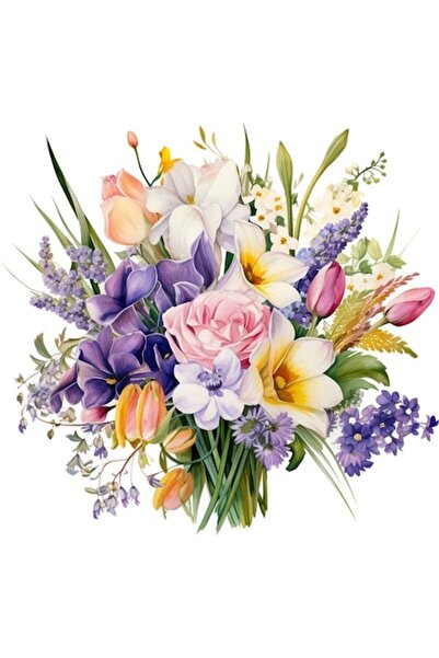 OEM Autocolant decorativ, flori de primăvară, multicolor