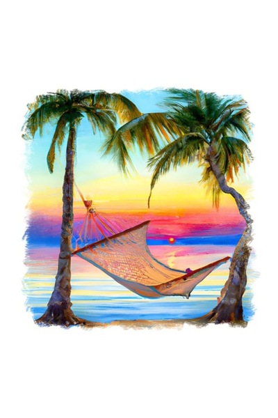 OEM Διακοσμητικό αυτοκόλλητο, παραλίας, πορτοκαλί, 55 εκ.