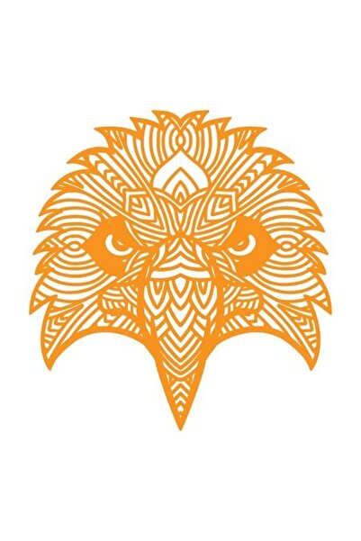 OEM Autocolant decorativ, Mandala, Pasăre, Portocaliu, 63 cm