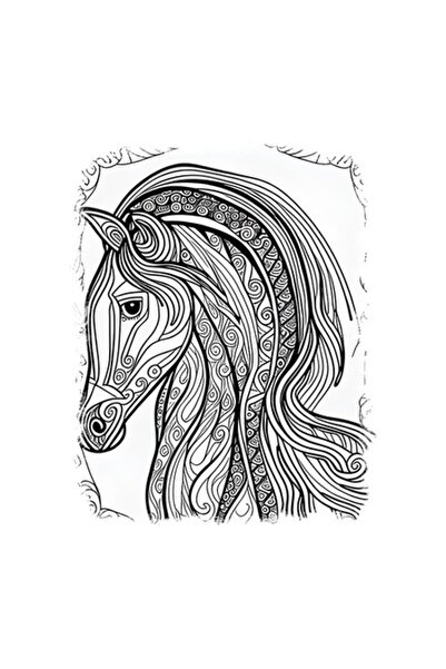 OEM Διακοσμητικό αυτοκόλλητο άλογο, γκρι, 70 εκ.