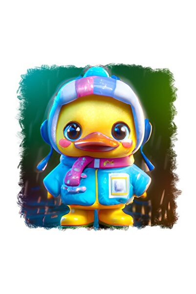 OEM Διακοσμητικό αυτοκόλλητο, πάπια, κίτρινο, 55 εκ.