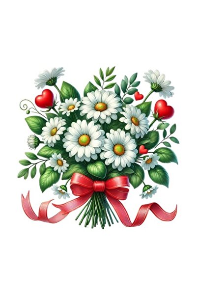 OEM Διακοσμητικό αυτοκόλλητο, μπουκέτο λουλουδιών, πολύχρωμο