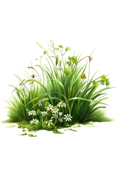 OEM Autocolant decorativ, iarbă cu flori