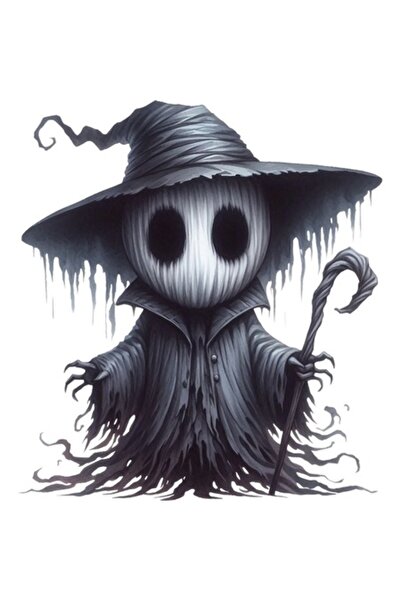 OEM Autocolant decorativ, Groază, Fantomă, Negru