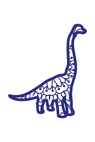 OEM Autocolant decorativ, Mandala, Dinozaur, Albastru, 72 cm