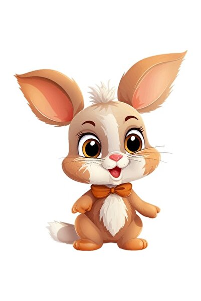 OEM Decorative Sticker, Rabbit, Orange