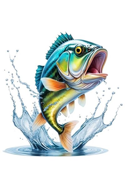 OEM Διακοσμητικό Αυτοκόλλητο, Ψάρι, Πράσινο