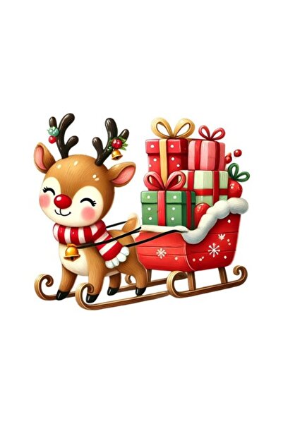 OEM Autocolant decorativ, Crăciun, Ren, Multicolor