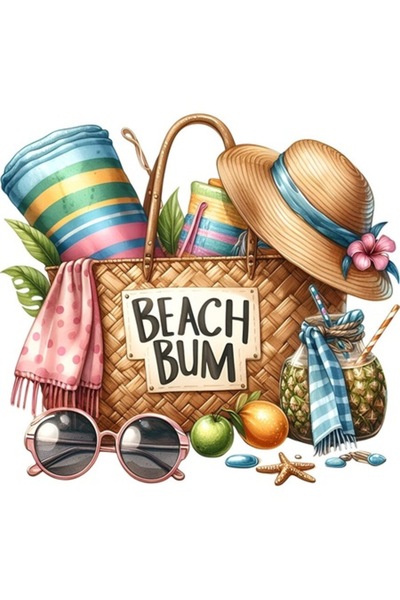 OEM Autocolant decorativ, geantă de plajă, 64 cm