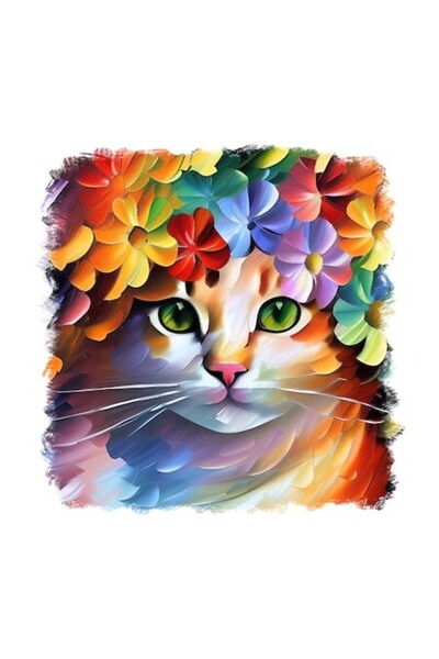 OEM Διακοσμητικό αυτοκόλλητο, Γάτα, Πορτοκαλί, 55 εκ.