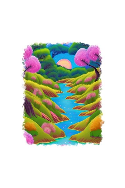 OEM Autocolant decorativ, râu, verde, 70 cm