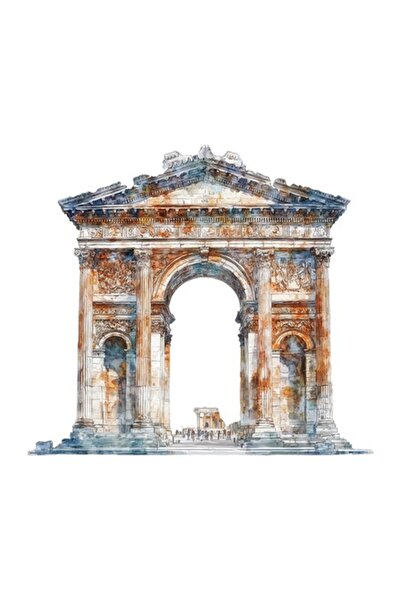 OEM Autocolant decorativ, Monument, Atena, Multicolor