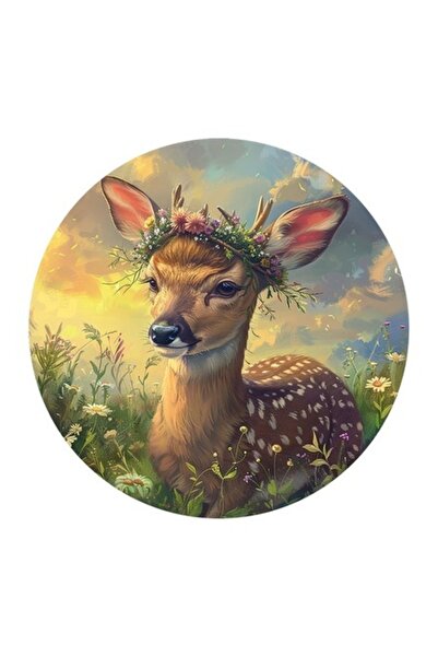 OEM Διακοσμητικό αυτοκόλλητο, ελάφι, καφέ