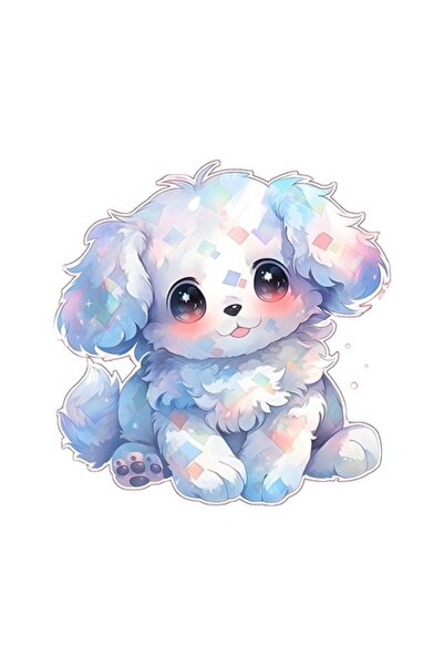 OEM Διακοσμητικό αυτοκόλλητο, κουτάβι, πολύχρωμο