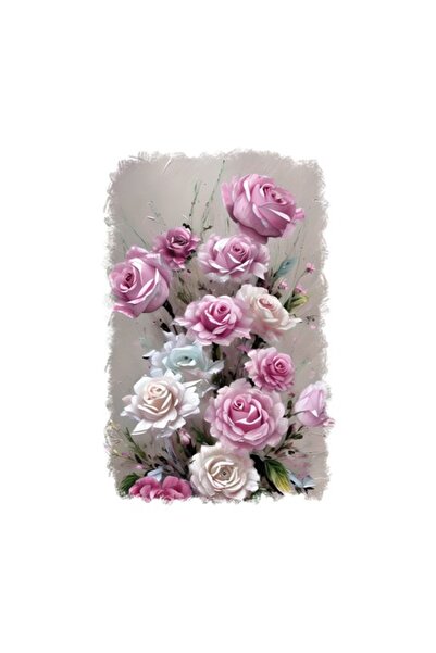 OEM Διακοσμητικό αυτοκόλλητο, τριαντάφυλλα, ροζ, 85 εκ.