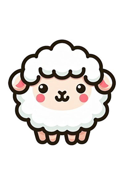 OEM Διακοσμητικό αυτοκόλλητο, πρόβατο, λευκό