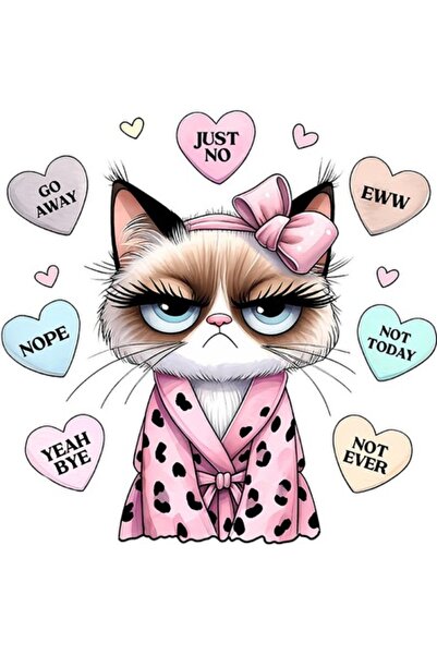 OEM Διακοσμητικό αυτοκόλλητο, Γάτα, Ροζ, 60 εκ.