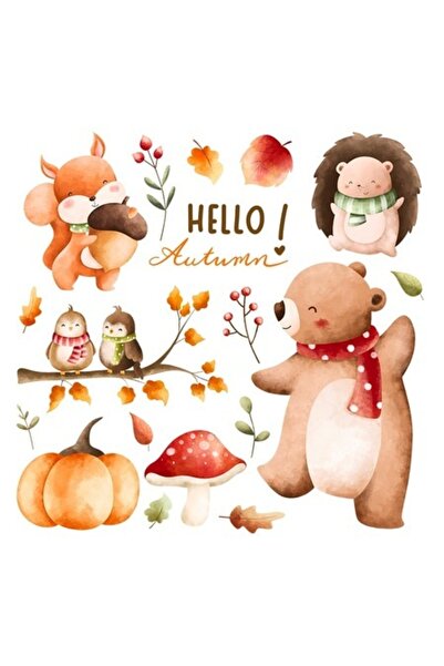 OEM Διακοσμητικό αυτοκόλλητο με χαριτωμένα ζώα του δάσους