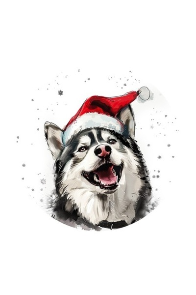 OEM Autocolant decorativ, Crăciun, Husky, Multicolor