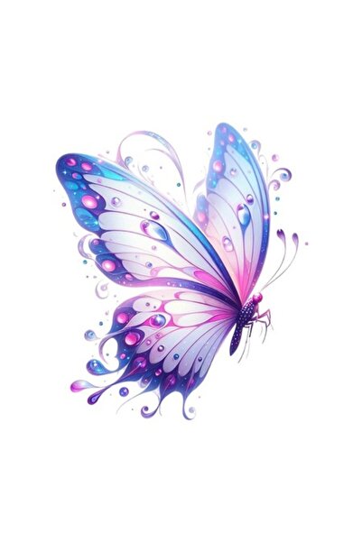 OEM Διακοσμητικό αυτοκόλλητο, πεταλούδα, πολύχρωμο