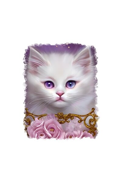 OEM Διακοσμητικό αυτοκόλλητο, Γάτα, Ροζ, 70 εκ.