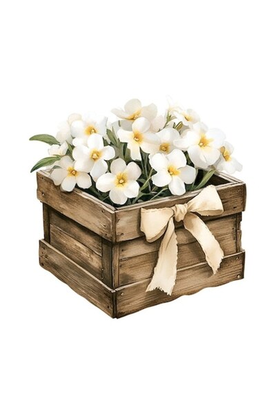 OEM Autocolant decorativ, cutie cu flori, multicolor