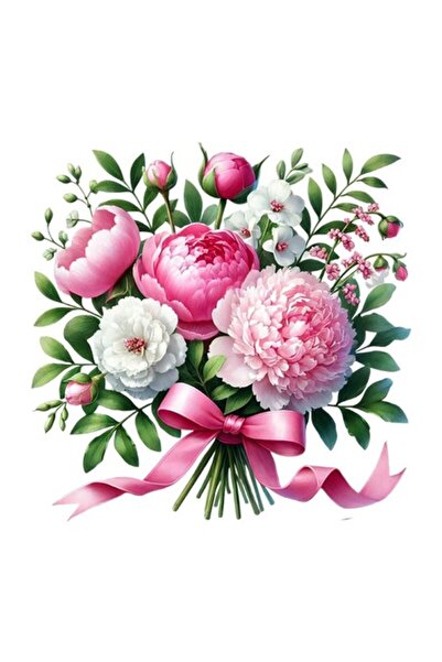 OEM Διακοσμητικό αυτοκόλλητο, μπουκέτο λουλουδιών, πολύχρωμο