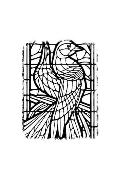 OEM Διακοσμητικό αυτοκόλλητο, Πουλί, Λευκό, 70 εκ.