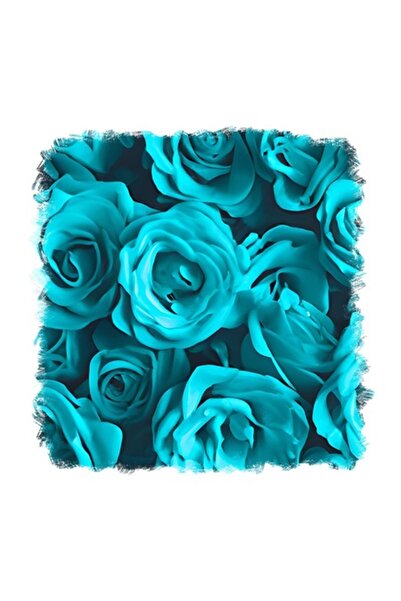 OEM Διακοσμητικό αυτοκόλλητο, τριαντάφυλλα, τιρκουάζ, 55 εκ.