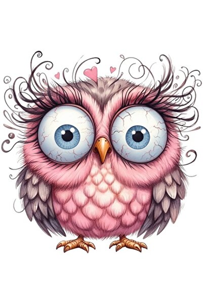 OEM Autocolant decorativ, bufniță, roz