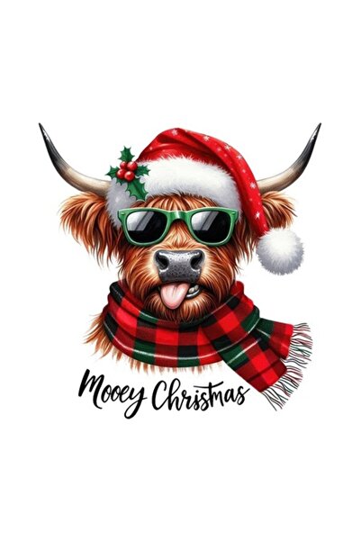 OEM Autocolant decorativ, Crăciun, Vacă, Multicolor