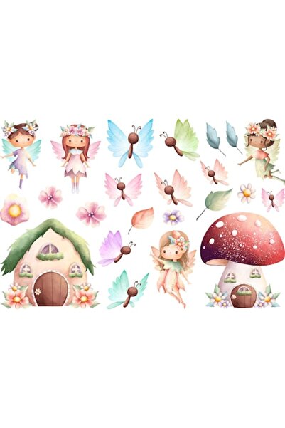 OEM Autocolant decorativ, Zâne, Fluturi, Flori și Acasă