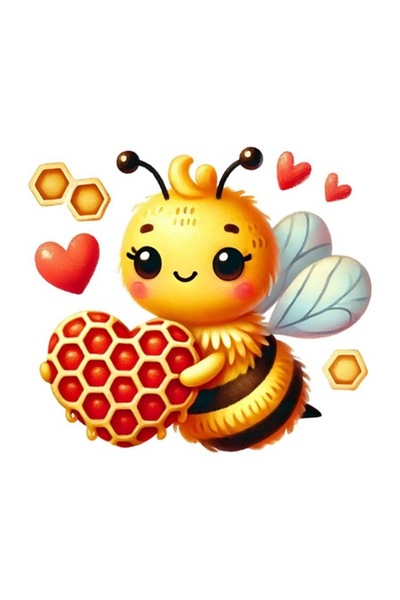 OEM Autocolant decorativ, albină, galben