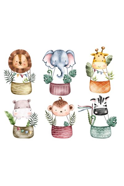 OEM Decorative Sticker, Animals, Hot Air Balloons