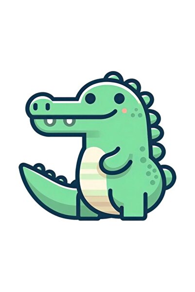 OEM Διακοσμητικό αυτοκόλλητο, Κροκόδειλος, Πράσινο