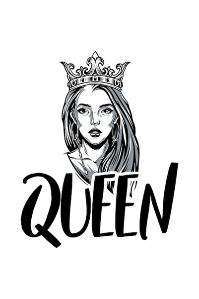 OEM Διακοσμητικό αυτοκόλλητο, Queen, μαύρο, 74 εκ.